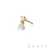 316L SURGICAL STEEL THREADLESS PUSH IN TEAR DROP AND MARQUISE DANGLE CZ TOP PART